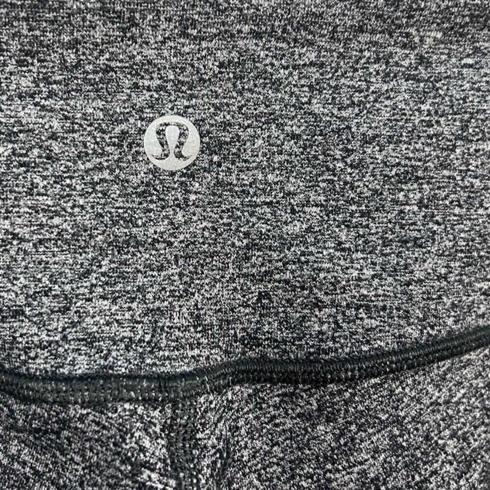 Lululemon Wunder Under Cropped Heathered Black Legging size 4 - Picture 4 of 9